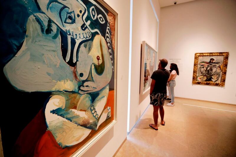 The exhibition Picasso et la famille, which runs until January 2020, features 20 works by Picasso, ranging from paintings to sculpture. Joseph Eid / AFP