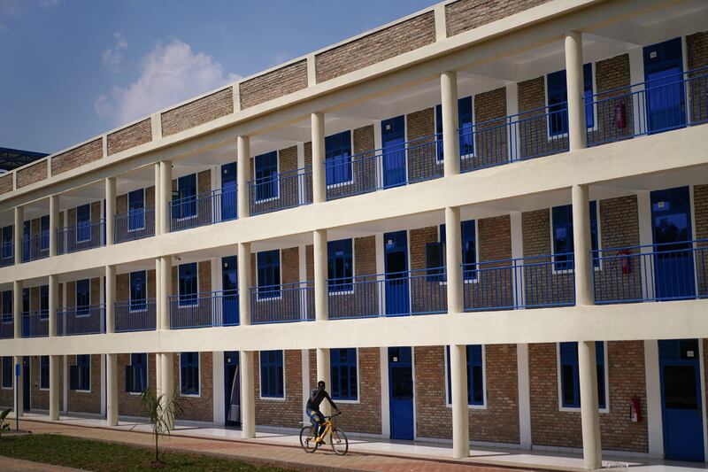 The accommodation block at Gashora Refugee Camp Transit Centre, south of Kigali. PA