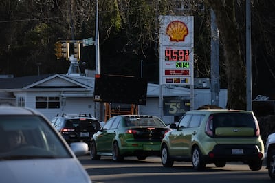 A Shell petrol station in Washington. Oil prices surged to the highest in almost 14 years last week. Bloomberg