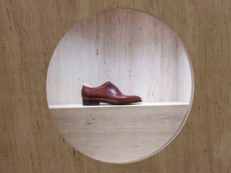 The Lawrence shoe on display at the John Lobb store at Mall of the Emirates. Photo: John Lobb