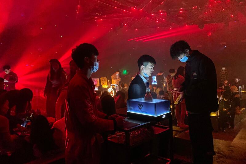 In this picture people visit a nightclub in Wuhan, China's central Hubei province. AFP
