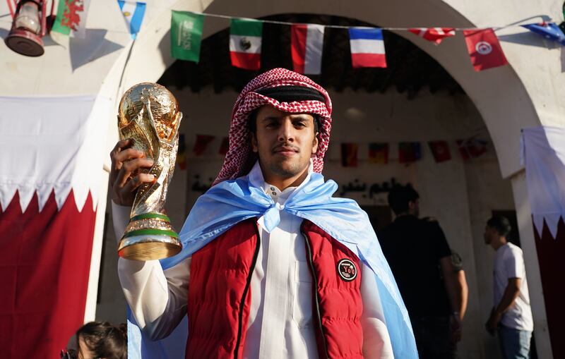 Argentina supporters are hoping to see the nation's team lift the trophy for the third time. PA