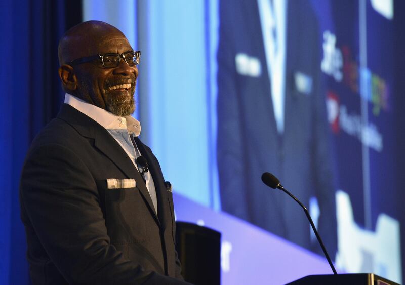 CINCINNATI, OH - OCTOBER 17: Chris Gardner speaks during Life Reimagined: Pursuing Purpose And Passion on October 17, 2015 in Cincinnati, Ohio.   Duane Prokop/Getty Images for Life Reimagined/AFP