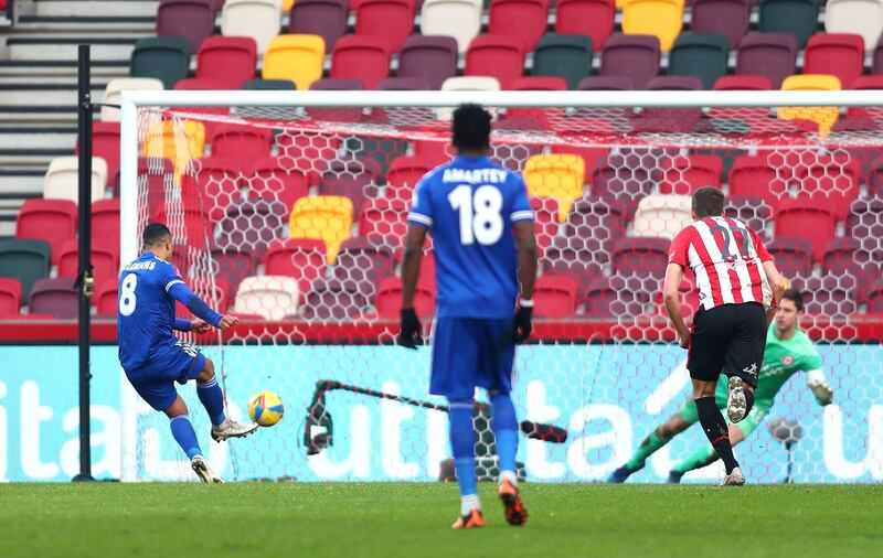 Youri Tielemans Leicester 's second goal from the penalty spot. Getty