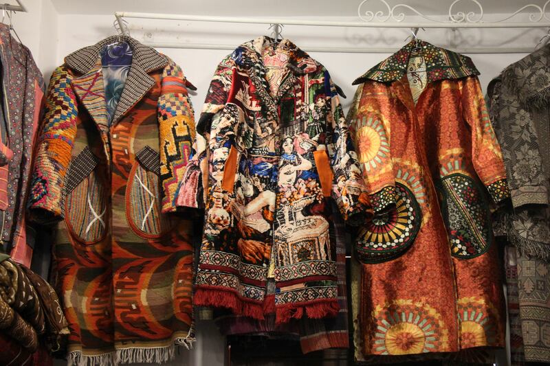 Caftan Soltana boutique features one-off fashion outfits, which are recycled using retro textiles and even carpets 