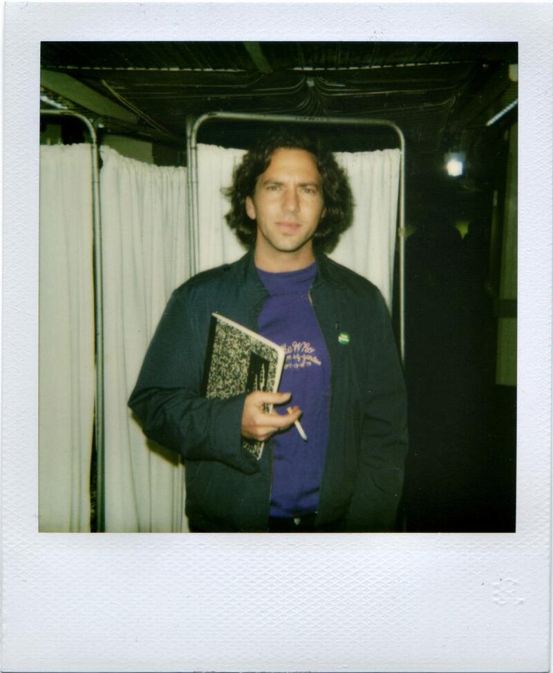 Polaroid of Eddie Veder. Courtesy Julian Castaldi