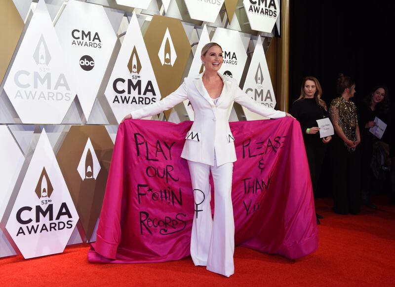 Jennifer Nettles arrives at the 53rd annual CMA Awards in Nashville on November 13, 2019. Reuters