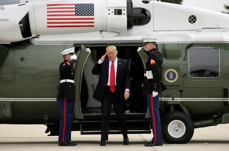 Does Mr Trump seem prepared to choose war? Kevin Lamarque / Reuters