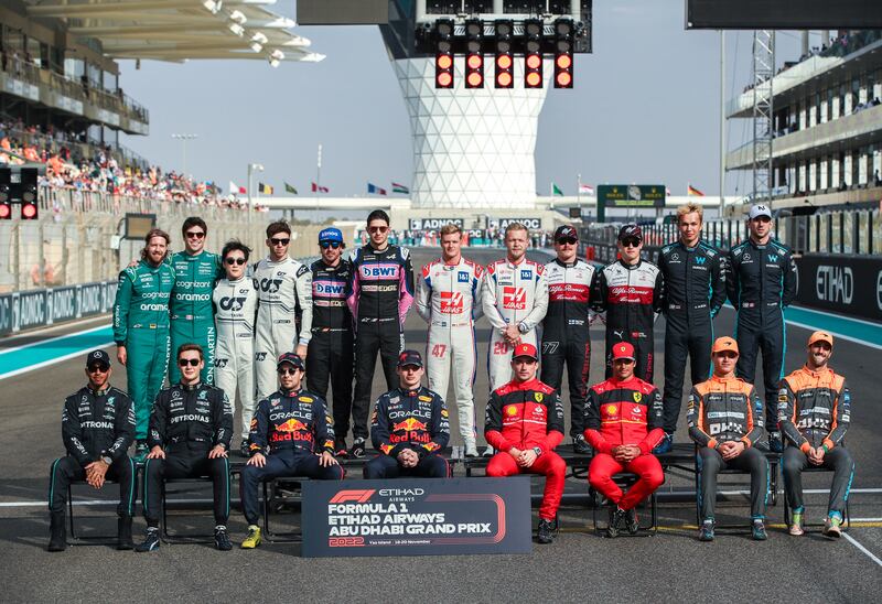 End of Year F1 Driver’s Photo Session and Parade 2022. Victor Besa / The National