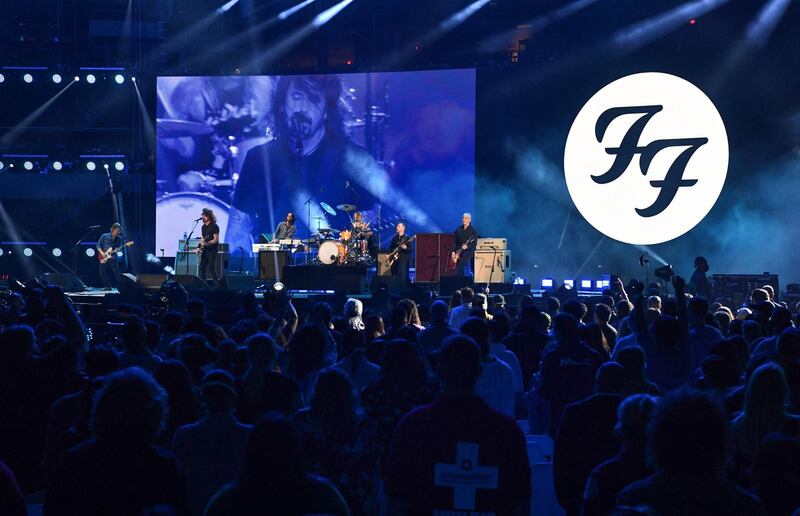 US rock band the Foo Fighters perform onstage. AFP