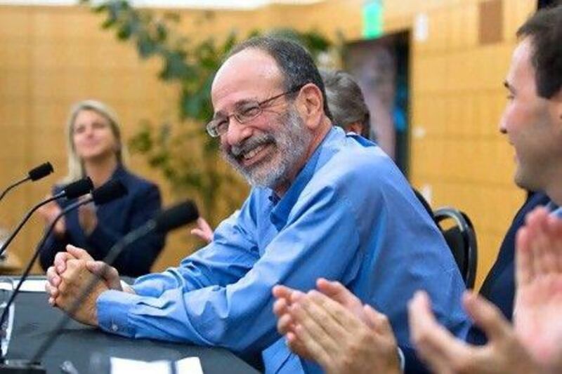 Alvin Roth at a press conference in California last week, where he was annouced as the joint winner of the Nobel Prize in economics. Darryl Bush / AP Photo