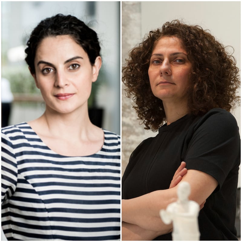 Curators Nada Raza, left, and Ala Younis selected this year's grant recipients based on their projects that explore meaningful collective experiences. Photos: Siddarth Siva; Venice Biennale