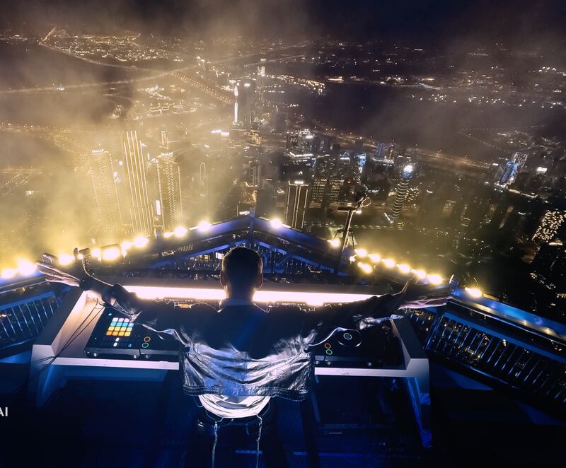 The performance was shot in 4k by 18 cameras, including panoramic views captured from a helicopter. Photo: Untold Dubai