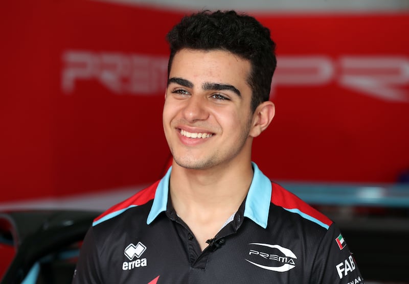 Rashid Al Dhaheri, 15, hopes to progress to Formula One in the future.