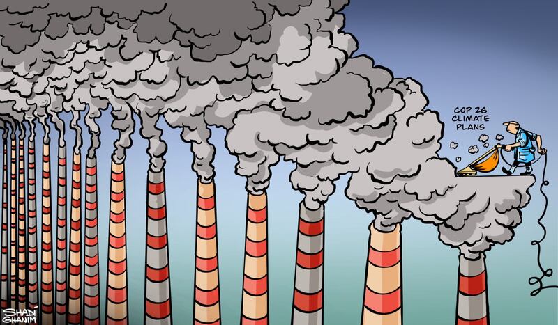 Our cartoonist's take on the situation with greenhouse gases ahead of this year's Cop 26 summit