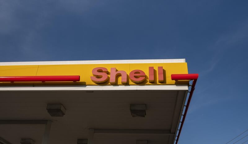 Signage is displayed at a Royal Dutch Shell gas station in Crestwood, Kentucky, U.S., on Monday, April 27, 2020. Royal Dutch Shell is scheduled to release earnings figures on April 30. Photographer: Stacie Scott/Bloomberg
