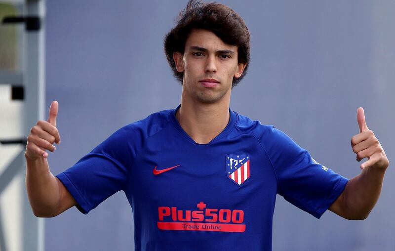 Atletico Madrid's striker Joao Felix during a training session. EPA