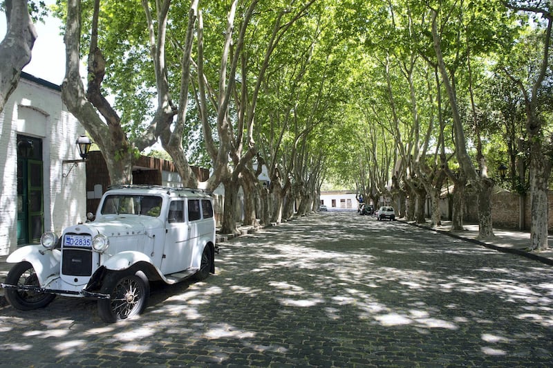 AROUND THE WORLD IN 80 PLATES -- Episode 110 "A Winner Comes Home" -- Pictured: Streets of Colonia del Sacramento, Uruguay in 2011 -- (Photo by: Virginia Sherwood/Bravo/NBCU Photo Bank via Getty Images)