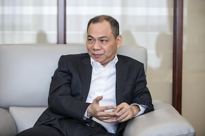 Pham Nhat Vuong, chairman of Vingroup JSC, listens during an interview in Hanoi, Vietnam, on Thursday, Dec. 5, 2019. Vuong, the billionaire behind six-month-old Vietnamese auto startup VinFast, plans a feat even Toyota Motor Corp. and Hyundai Motor Co. couldn't pull off during their early days: sell a car in the U.S. Photographer: Yen Duong/Bloomberg