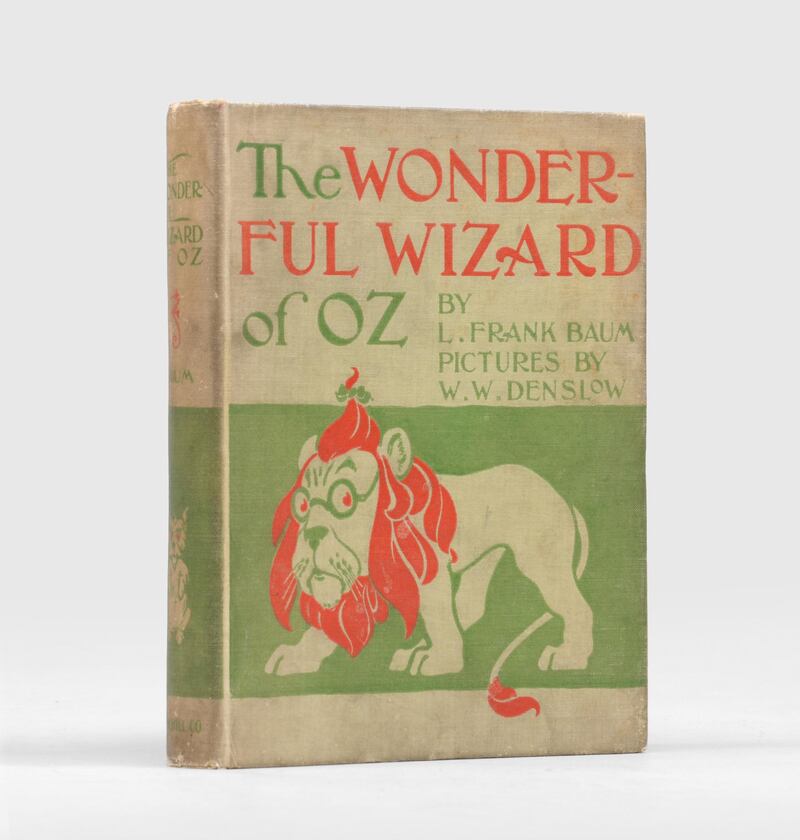 A first edition of 'The Wonderful Wizard of Oz', a landmark work of American fantasy literature by L Frank Baum, can be yours for a cool £55,000 (Dh258,000). Peter Harrington