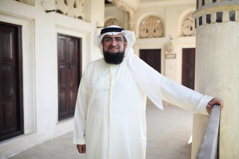 Rashad Bukhash at his workplace in the architectural heritage department of Dubai Municipality in Bastakiya, Dubai. The FNC member’s appreciation of history has turned the spotlight on UAE’s heritage. Sarah Dea / The National