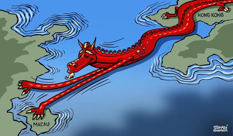 Shadi's take on the Hong Kong to Macau sea bridge...