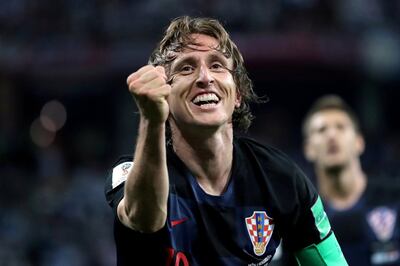 FILE PHOTO: Soccer Football - World Cup - Group D - Argentina vs Croatia - Nizhny Novgorod Stadium, Nizhny Novgorod, Russia - June 21, 2018   Croatia's Luka Modric celebrates scoring their second goal     REUTERS/Ivan Alvarado/File Photo