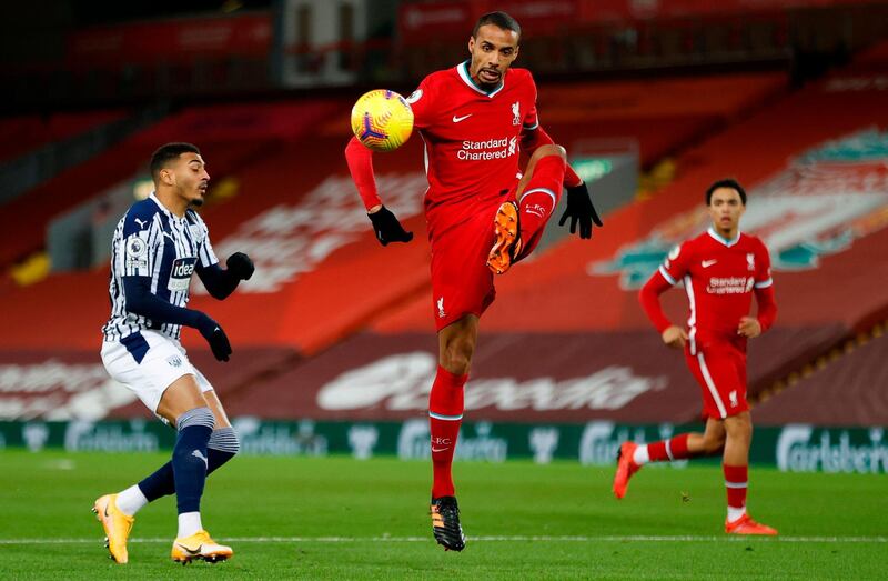 Joel Matip - 7. The German provided the pass to Mane for Liverpool’s goal and was assured until forced to limp off with a groin injury, which was a huge blow to the team. Replaced by Rhys Williams in the 60th minute. AFP