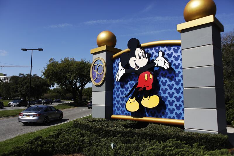 A view of the entrance to Walt Disney World in Orlando, Florida. AFP