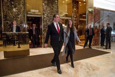 New York Governor Andrew Cuomo, left, and senior aide Melissa DeRosa. AP 