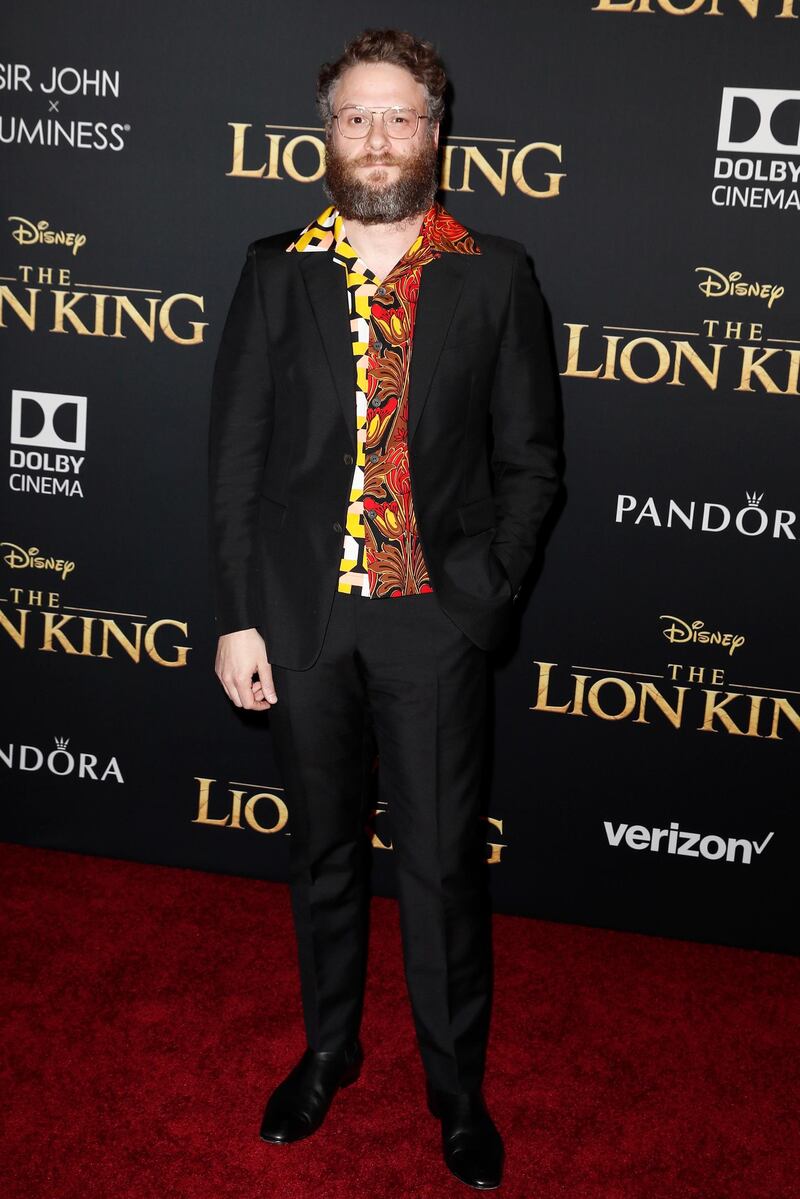 Seth Rogen arrives for the world premiere of Disney's 'The Lion King' at the Dolby Theatre on July 9, 2019. EPA