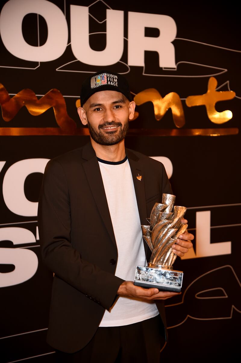 Shokir Kholikov, winner of the Best Director Award for Sunday, at the Red Sea International Film Festival 2023. Getty Images 
