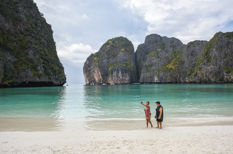 Maya Bay is now free of the crowds of tourists that once choked it. All photos: Ronan O'Connell