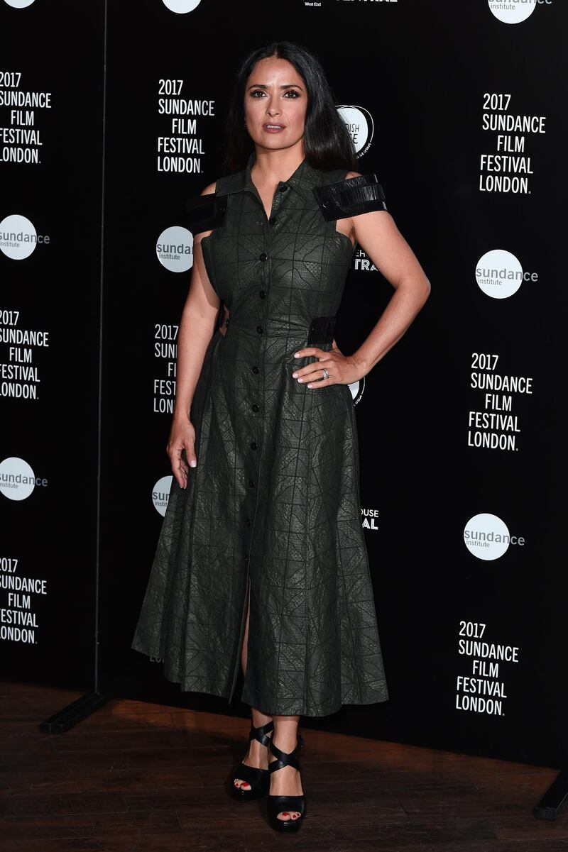 LONDON, ENGLAND - JUNE 01:  Salma Hayek attends the Sundance London filmmaker and press breakfast at Picturehouse Central on June 1, 2017 in London, England.  (Photo by Eamonn M. McCormack/Getty Images)