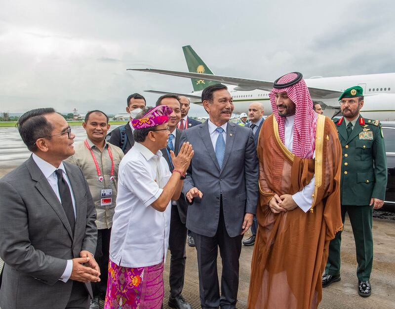 Saudi Arabia's Crown Prince Mohammed bin Salman leaves Indonesia after heading the kingdom's delegation at the G20 summit in Bali. Photo: Saudi Press Agency