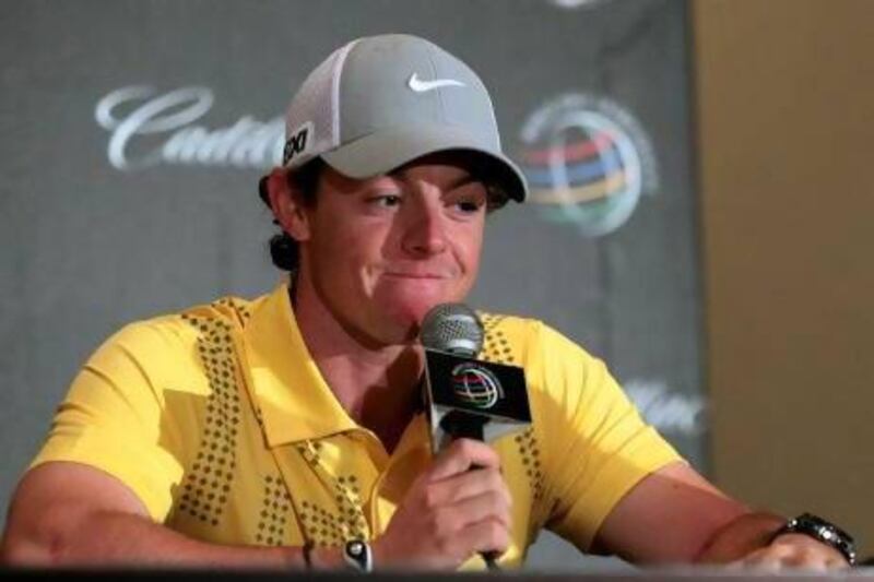 Rory McIlroy, the Northern Irishman, apologised to assembled media at a news conference at yesterday's Cadillac Championship in Hawaii for his walk off at the Hinda Classic last week. Joe Skipper / Reuters