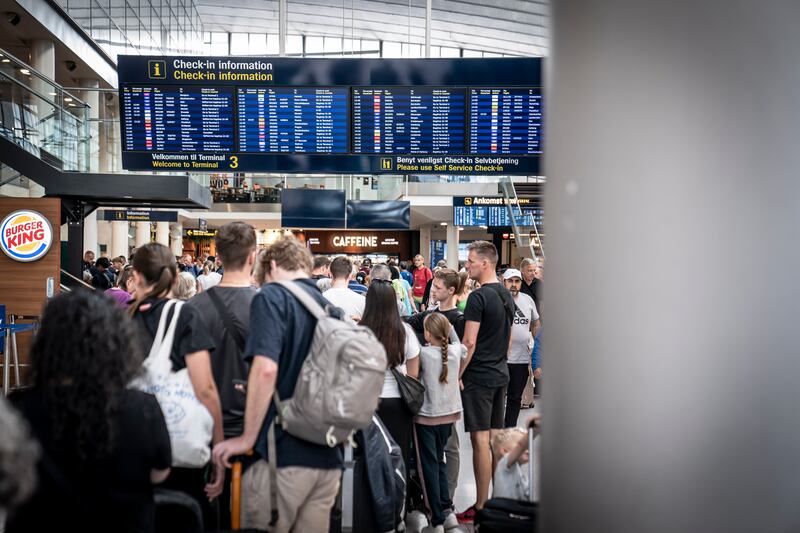 Passengers wait in a hall at the Copenhagen Airport in Kastrup, Denmark. Boeing anticipates increased demand for labour in the next two decades. EPA