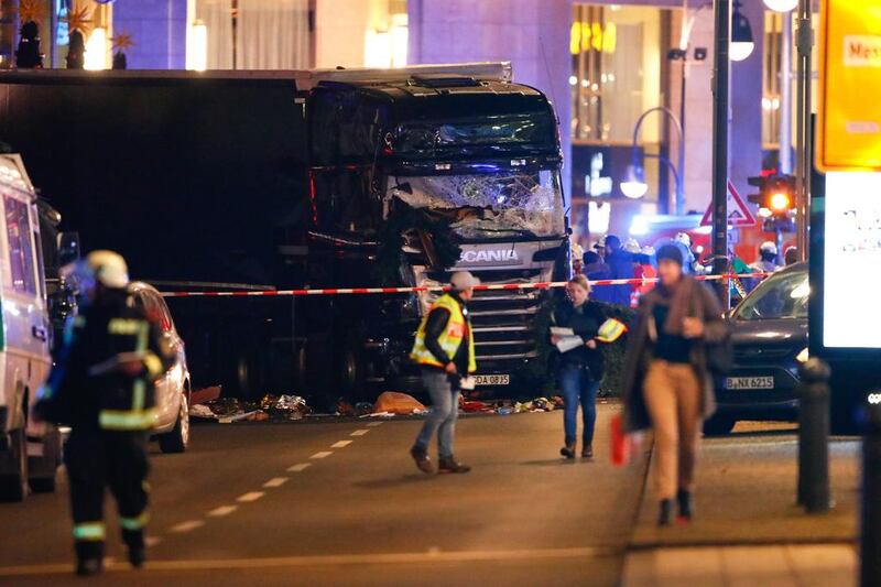 The site where a lorry ploughed into a crowded Christmas market on Breitscheidplatz square in west Berlin on December 19, 2016. Fabrizio Bensch / Reuters