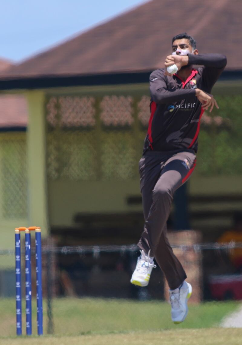 UAE captain Ahmed Raza was at his economical best with the ball against Scotland.