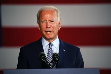 The presumptive Democratic presidential nominee Joe Biden speaks in Dunmore, Pennsylvania about his economic recovery plan. Getty Images/AFP 