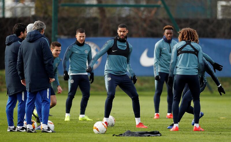 Chelsea Training - Cobham Training Centre, Stoke D'Abernon, Cobham, Britain - February 13, 2019 Chelsea's Ruben Loftus-Cheek during training Action. Reuters