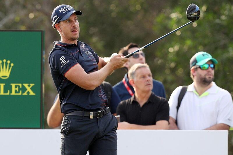 Henrik Stenson shot a bogey-free eight-under par 64 to lead after the first round of the Abu Dhabi HSBC Championship. Nezar Balout / AFP 

