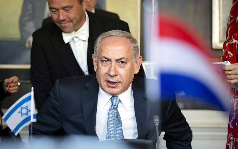 Israeli prime minister Benjamin Netanyahu visiting the Dutch parliament at the Binnenhof,  in the Hague, the Netherlands, on September 7, 2016.  Bart Maat / EPA