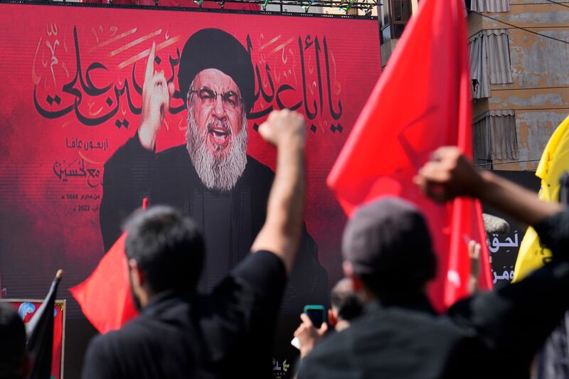 Hassan Nasrallah's remarks follow Israel’s bombardment of the Gaza Strip last week. AP