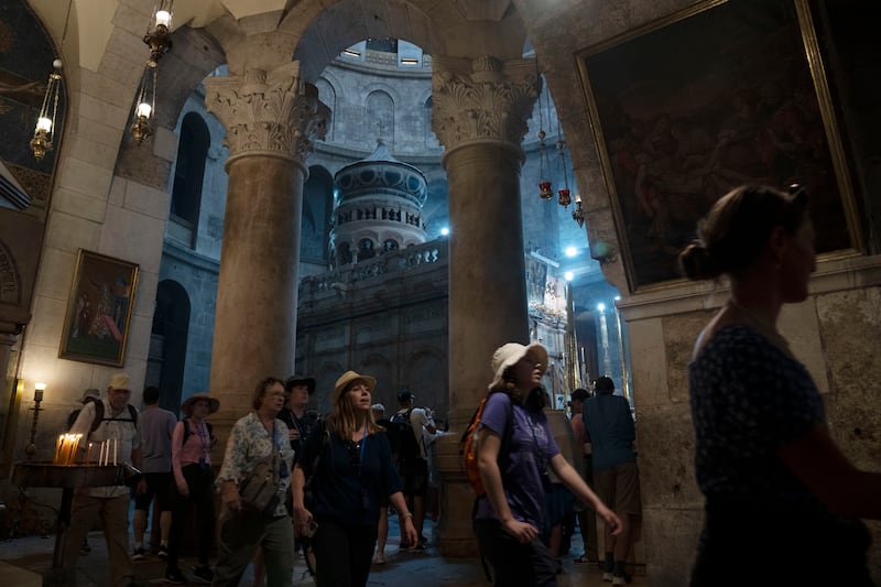 The Church of the Holy Sepulchre in Jerusalem's Old City. The area, where many ancient churches are situated, has been under Israeli occupation since 1967. AP