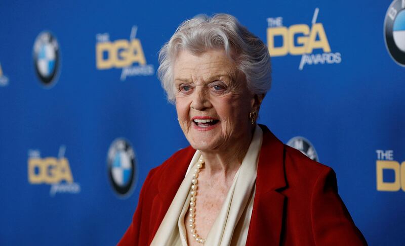 Lansbury poses at the 70th Annual DGA Awards in Beverly Hills, California. Reuters