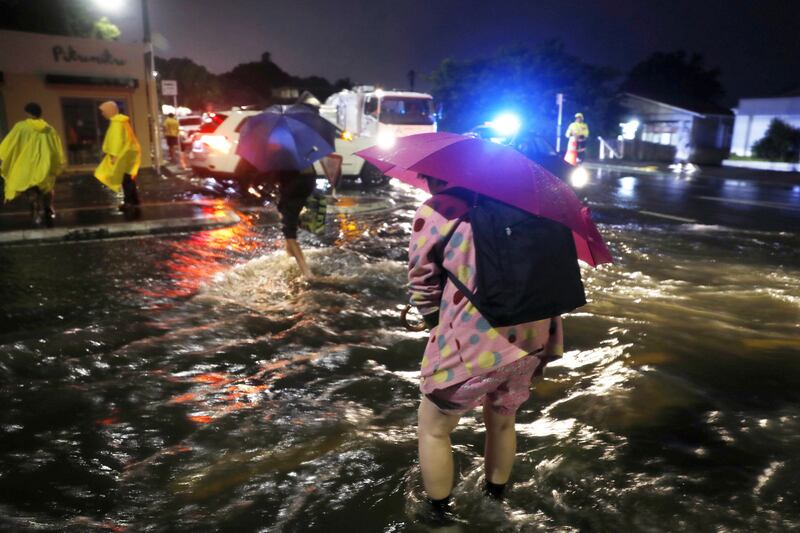 The flooding caused widespread disruption. AP