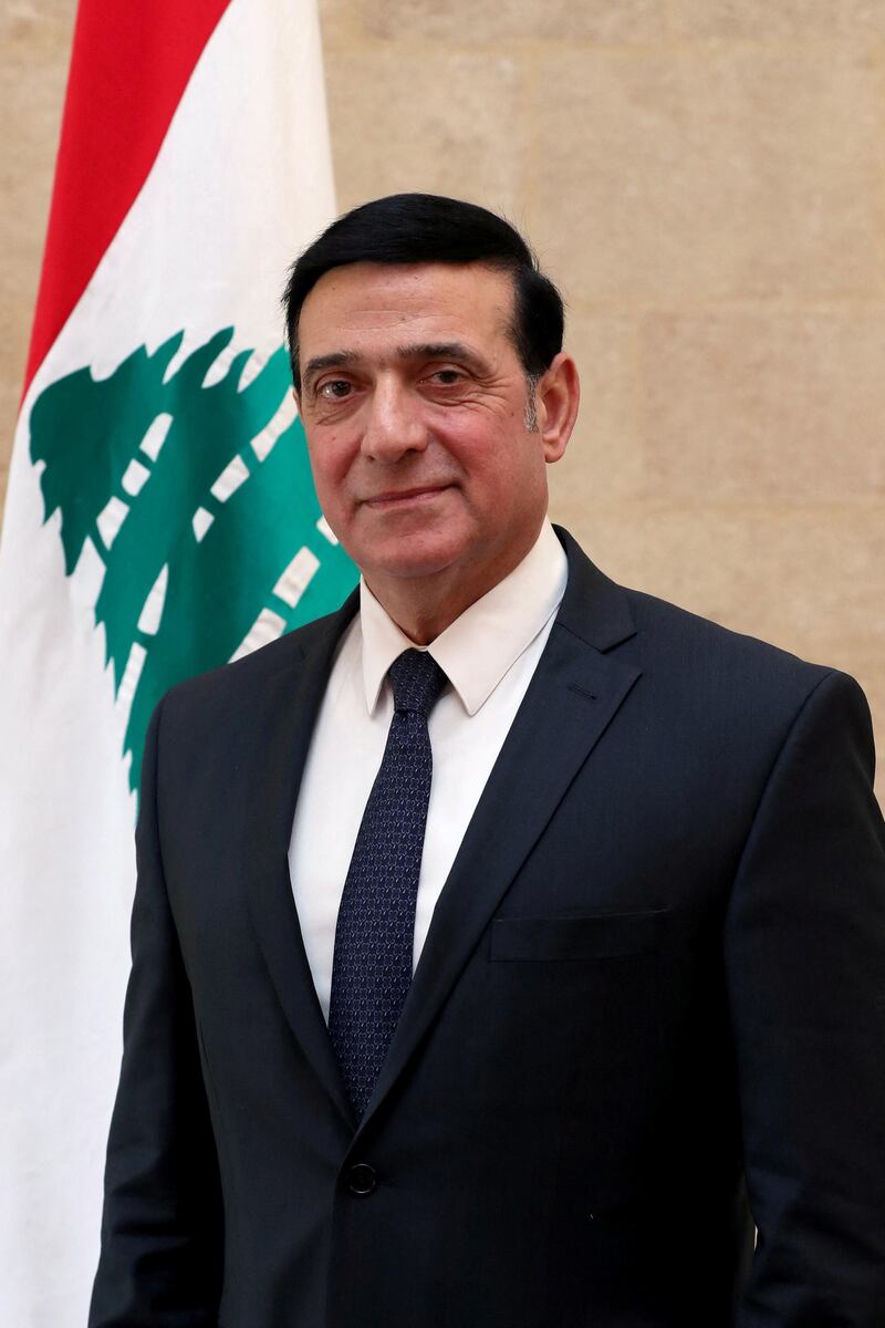 A handout picture provided by the Lebanese photo agency Dalati and Nohra on on January 22, 2020 shows Lebanon's new Minister of Public Works Michel Najjar posing for an official picture at the presidential palace in Baabda, east of the capital Beirut. (Photo by - / DALATI AND NOHRA / AFP) / === RESTRICTED TO EDITORIAL USE - MANDATORY CREDIT "AFP PHOTO / HO / DALATI AND NOHRA" - NO MARKETING - NO ADVERTISING CAMPAIGNS - DISTRIBUTED AS A SERVICE TO CLIENTS ===