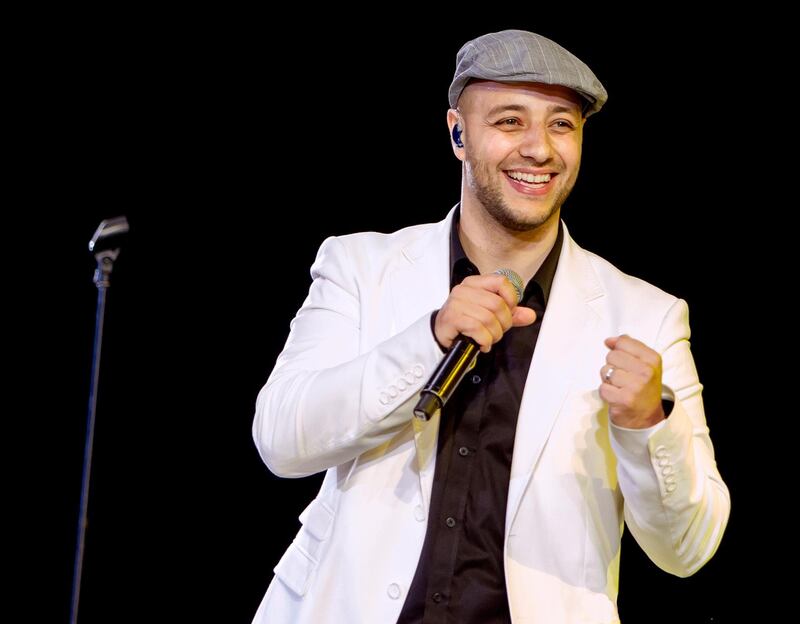 Handout photos of singer Maher Zain performing at the Mawazine Festival in Morocco, 2015. A&L cover story by Saeed Saeed, June. 
Courtesy Youness Hamiddine/Mawazine *** Local Caption ***  al30ju-Maher Zain-cover.jpg