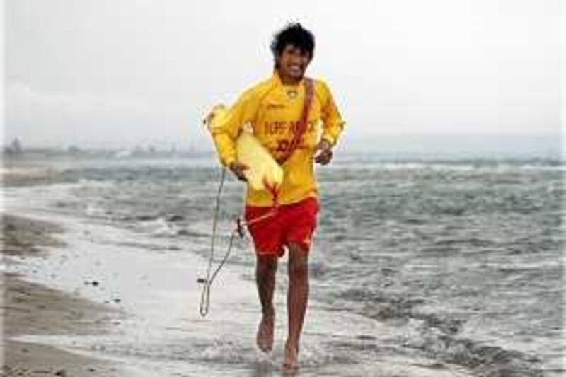 MELBOURNE, AUSTRALIA-FEBRUARY 11, 2010 : Photo of seventeen year old Afghani migrant, who is doing his life saver course, Imtiyaz Saberi, at Edithvale beach a suburb of Melbourne on February 11, 2010. PHOTO LUIS ENRIQUE ASCUI